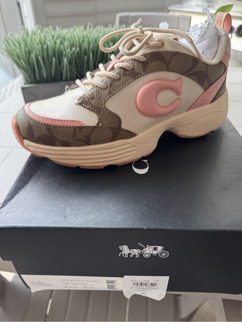 Coach Chunky Trainer Sneaker in Pink, Beige and Brown